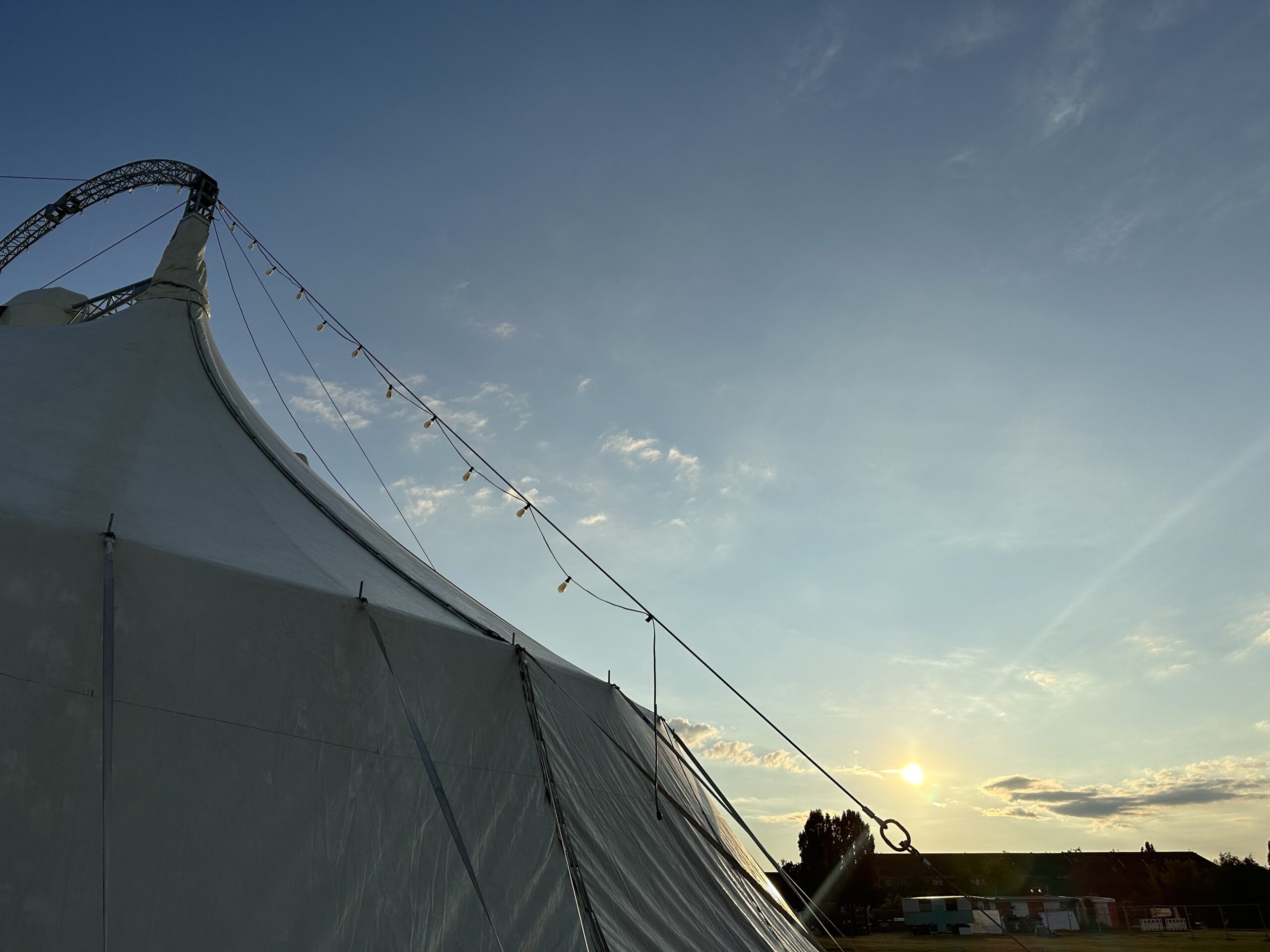 circus tent during dusk